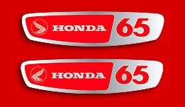 1965 Honda C65 gas tank decals