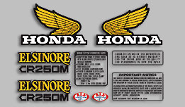 Hoonda CR250M decal set