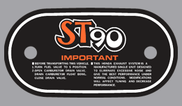 1974 Honda ST90 K1 Decal