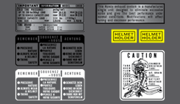 CB550F Warning Decal Set