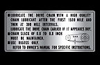 Honda CB750K Chain Info 1976