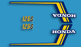 1976 Honda CB125S Euro decal set