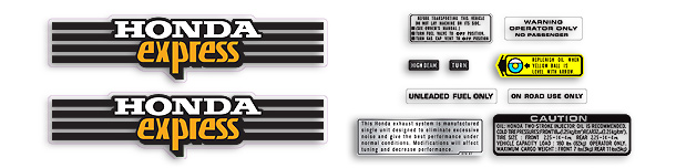 Honda express decal #5