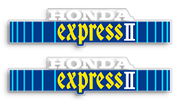 Honda Express 50cc Moped 1980 with warning advice set Frame Stickers