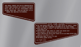 1981-82 CB900F Warning Decals