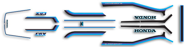 1982 Honda CBX Complete Decal Set