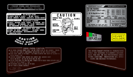 1982 Honda CB900F warning decal set