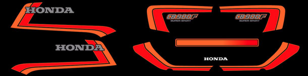 1982 Honda CB900F complete decal set