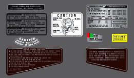 1982 Honda CB900F warning decal set