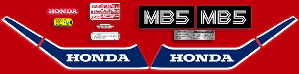1982 Honda MB5 complete decal set