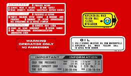 1982 Honda MB5 Warning & Service Labels