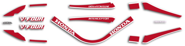 Honda interceptor decals #6