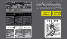 CB550 Super Sport Warning Decal Set