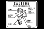 XL500 Battery Caution Decal