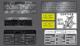 CB750K 1977-78Warning Decal Set