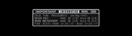 CD50 Tire Info Decal