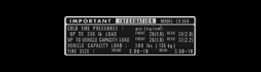CL350 Tire Info Decal