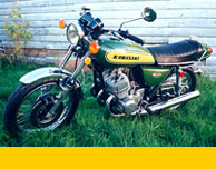1974 Kawasaki H1E green