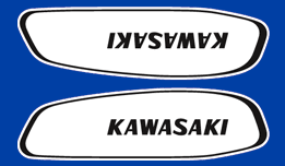 1970 Kawasaki A7 tank decals