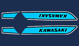 1975 Kawasaki H1 Decal Set Blue 