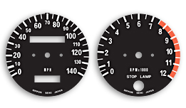 Kawasaki 1975 HC Gauge Faces