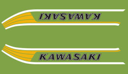 1978 Kawasaki KM90 fuel tank decals
