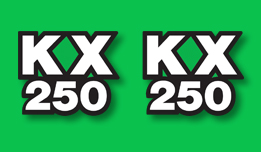 1978 Kawasaki KX250 side decals