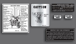 KZ1000 A2 Warning Decals