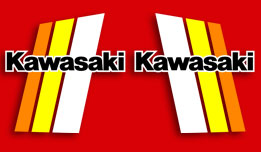 1981 Kawasaki KL250 gas tank decals
