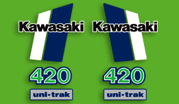 1981 Kawasaki KX420 complete decal set