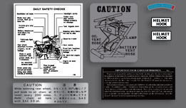 H2B Warning Decals H2B/C