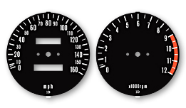 1976 KZ900 LTD gauges