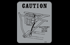 Z1 Caution Battery Decal