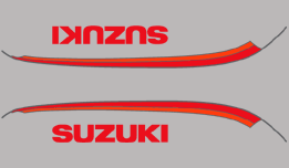 Suzuki 750 Katana Gas Tank Decals
