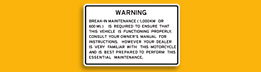 1979 Suzuki TS125 fuel tank warning decal