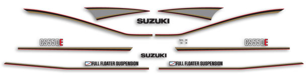 1984 Suzuki GS550E decals