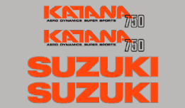 1986 Suzuki GS750S Katana decal set