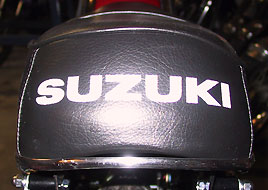 1968 Suzuki TC250 seat with wrong chrome