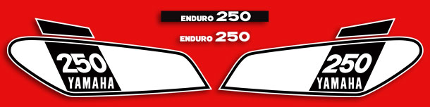1975 Yamaha DT250B decal set