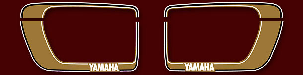 1975 Yamaha XS650 saddle bag decals
