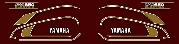 1975 Yamaha XS650 complete decal set