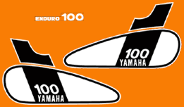 1975 Yamaha DT100 complete decal set