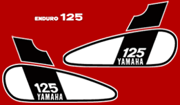 1975 Yamaha DT125 complete decal set