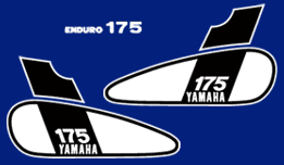 1975 Yamaha DT175 complete decal set