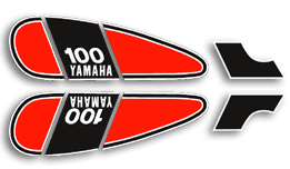 1975 MX 100 Gas Tank Decals