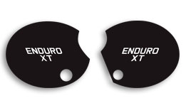 XT500 Seitendeckel Aufkleber Set 'YAMAHA' rechts+links anthrazit Schrift weiß