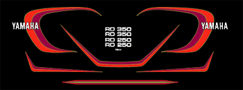 RZ 250R 1982 Vintage Repro vinyl decal kit