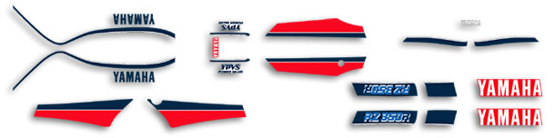 1985 RZ350 complete decal set