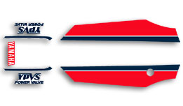 1985 RZ350 rear cowl decal set