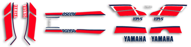 1986-88 RD350 complete decal set